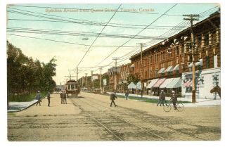 Toronto Ontario Canada - Trolley On Spadina Avenue From Queen Street - Postcard