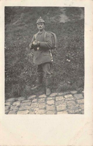 Rppc Soldier Gun Germany Ww1 Military Real Photo Postcard (c.  1917) Wnc 481