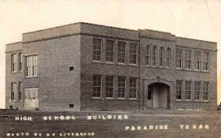 Paradise,  Tx Texas High School Building Wise County C1910 