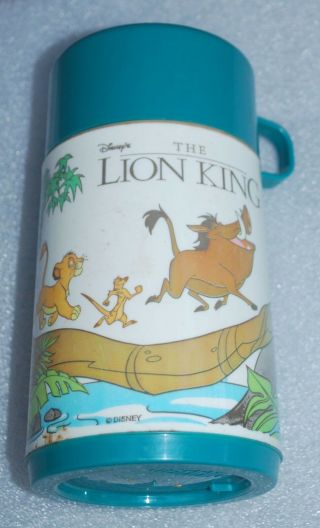 Vintage Disney Aladdin Thermos The Lion King 6.  75 " Simba Timon Pumba