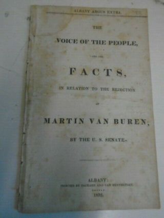 1832 Martin Van Buren Pamphlet