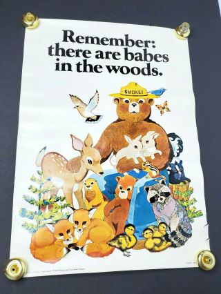 Vintage Smokey The Bear 1972 Forest Fire Poster Dept Of Agriculture 13x18