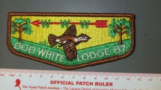 Boy Scout Oa 87 Bob White First Solid Flap 2480ii