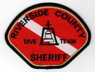 Riverside County California Ca Sheriff Police Dive Patch