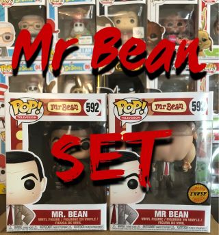 Funko Pop Tv - Mr.  Bean Chase Bundle Set - Turkey Head - 592,  Pop Protectors
