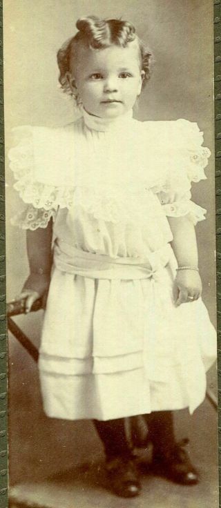 Antique Matted Photo Little Girl Id 