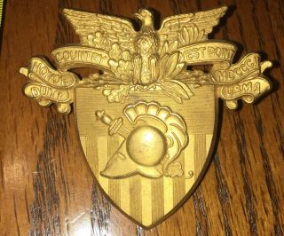 Vintage Usma Us Military Academy West Point Cadet Shako Hat Badge