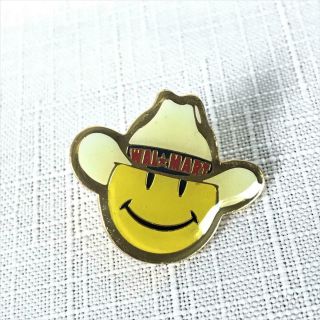 Walmart Lapel Pin Smiley Cowboy Hat Employee Pinback Wal - Mart