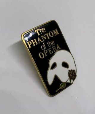Vintage Phantom Of The Opera Pin Lapel Face Mask 1988 Really Useful Group Tm