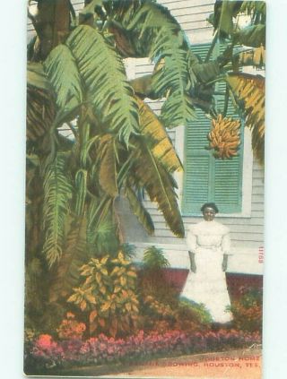 Pre - Linen Black Americana Woman By The House In Houston Texas Tx Ac0307