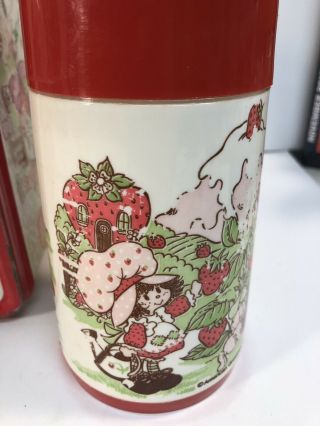 Aladdin Vintage 1980 Strawberry Shortcake Metal Lunch Box and Thermos 4