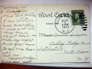 Early 1900 ' s D.  L.  & W.  Station Glen Ridge N.  J.  Railroad Train Depot Postcard 2