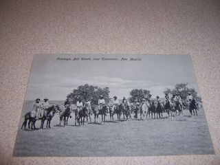1908 Cowboys,  Bell Ranch,  Near Tucumcari Nm.  Antique Postcard W/ Postmark