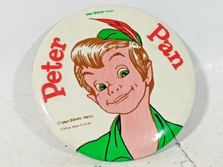 Vintage Walt Disney Peter Pan Pinback Button Pin Badge