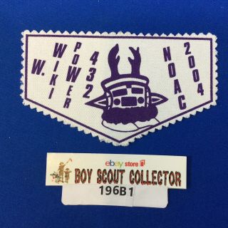 Boy Scout Oa Wipala Wiki Lodge 432 2004 Noac Purple Order Ofthe Arrow Flap Patch