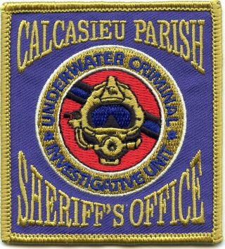 Calcasieu Parish Louisiana Investigator Csi Dive Diver Sheriff Police Patch