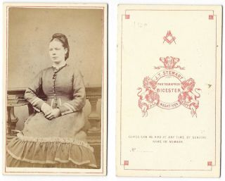 Cdv Photograph Victorian Lady Carte De Visite By Stewart Of Bicester