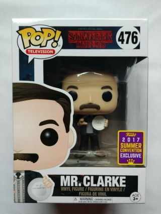 Funko Pop Stranger Things Mr.  Clarke 476 2017 Summer Convention Exclusive