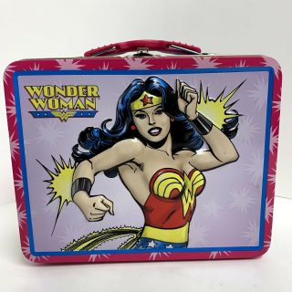 Wonder Woman Metal Lunchbox Dc Comics The Tin Box Co.  2001