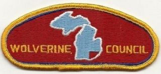 ⚜ Bsa Wolverine Council Csp S - 1 Scout Patch Michigan Crossroads Council