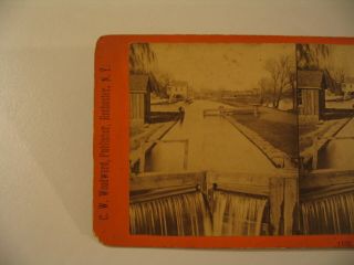 Second Lock Union Canal above Reading Pennsylvania Stereoview Photo cdii 2
