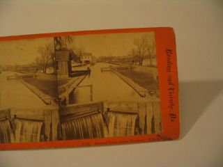 Second Lock Union Canal above Reading Pennsylvania Stereoview Photo cdii 3