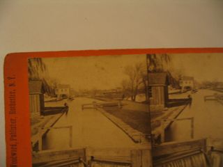 Second Lock Union Canal above Reading Pennsylvania Stereoview Photo cdii 4