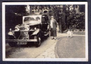 Vintage Photo Of Old Car (bvm 271) & Proud Owner.  Uk Postage