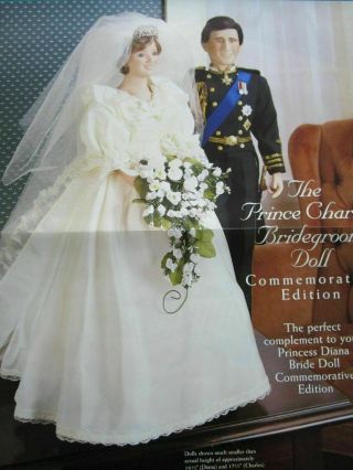 1986 Princess Diana And Prince Charles Wedding Day Danbury Dolls