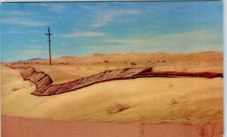 Arizona/california The Old Plank Road (hwy 80) C1950s Postcard