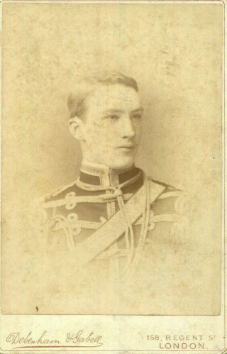 1880s Cabinet Photograph Of A Soldier In Dress Uniform By Debenham & Gabell