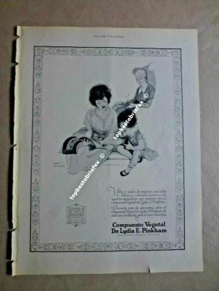 2 Lydia Pinkham Medicine Ad Advertising Page 1920 
