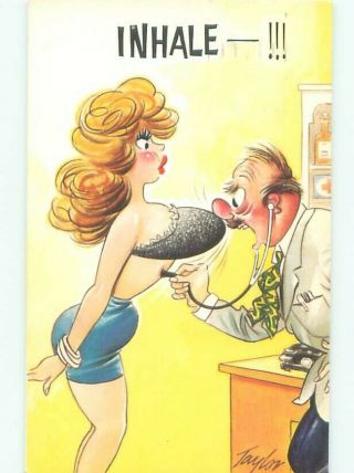Bamforth Risque Comic Sexy Girl With The Doctor Ab6891