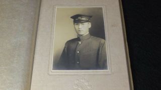 8122 1915 Japanese Old Photo / Portrait Of College Student In School Uniform W