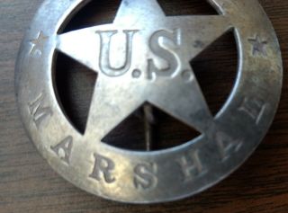 U.  S.  DEPUTY MARSHAL BADGE CIRCLE CUT - OUT STAR OLD WEST WESTERN LAW LAWMAN PIN 2