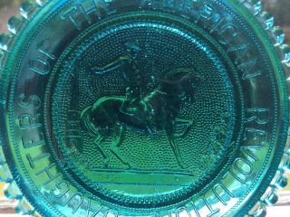 Daughters of the American Revolution DAR Pairpoint Glass Cup Plate w Paul Revere 5