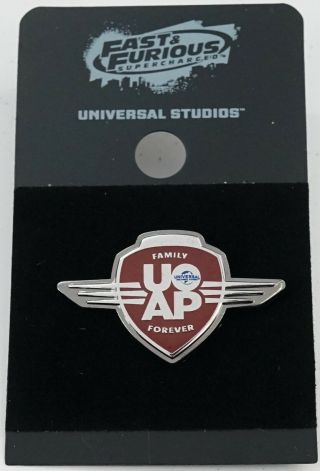 Universal Fast & Furious Supercharged " Family Forever " Uoap Passholder Pin