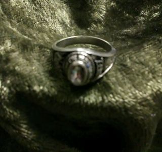 Vintage Silver 1995 Marion High School Class Ring Size 4 Angel