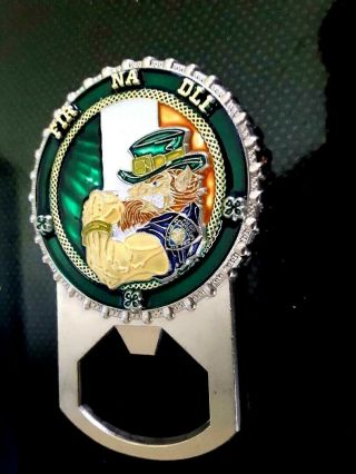 Rare Limited Edition Nypd Emerald Society 3 D Bottle Opener Challenge Coin