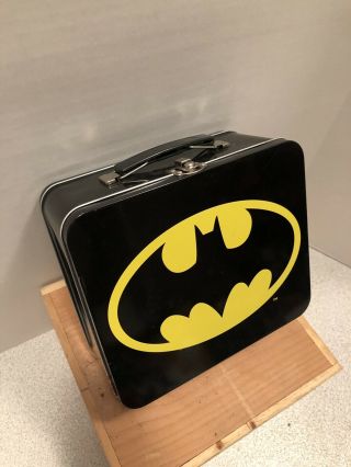 Vintage Batman Tin Lunch Box DC Comics WB Shield Rare 2