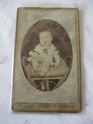 1874 French Post Mortem Photograph Baby