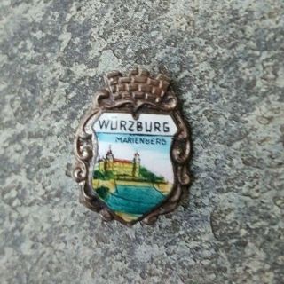Wurzburg Castle Crest Shield Oktoberfest Bavarian Souvenir Lapel Pin Germany