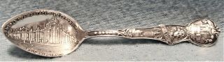 1904 St Louis Worlds Fair Palace Of Electricity Sterling Silver Souvenir Spoon