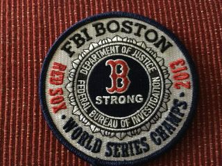 Fbi 2013 Red Sox World Series Champions Patch Marathon Bombing Boston Strong