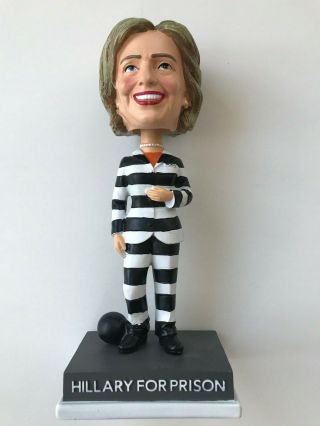 Hillary Clinton For Prison Bobble Head Political Campaign