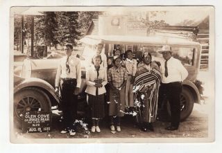 1935 Photo American Indian Family At Glen Cove On Pikes Peak Co