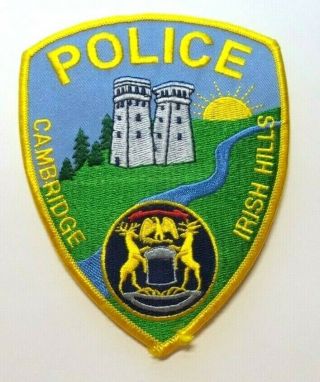 Cambridge Irish Hills Michigan Police Patch