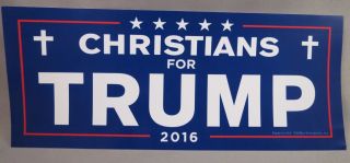 Of 20 Christians For Trump Stickers President God Jesus Cross 2016