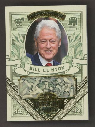 2016 Decision Gold Foil Money Card Bill Clinton Shredded U.  S.  Currency