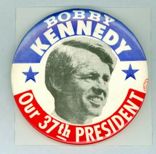 1968 Vintage Robert F.  Kennedy Presidential Political Campaign Pinback Button 37